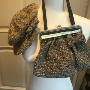 MATCHING BAKER BOY HAT AND BAG